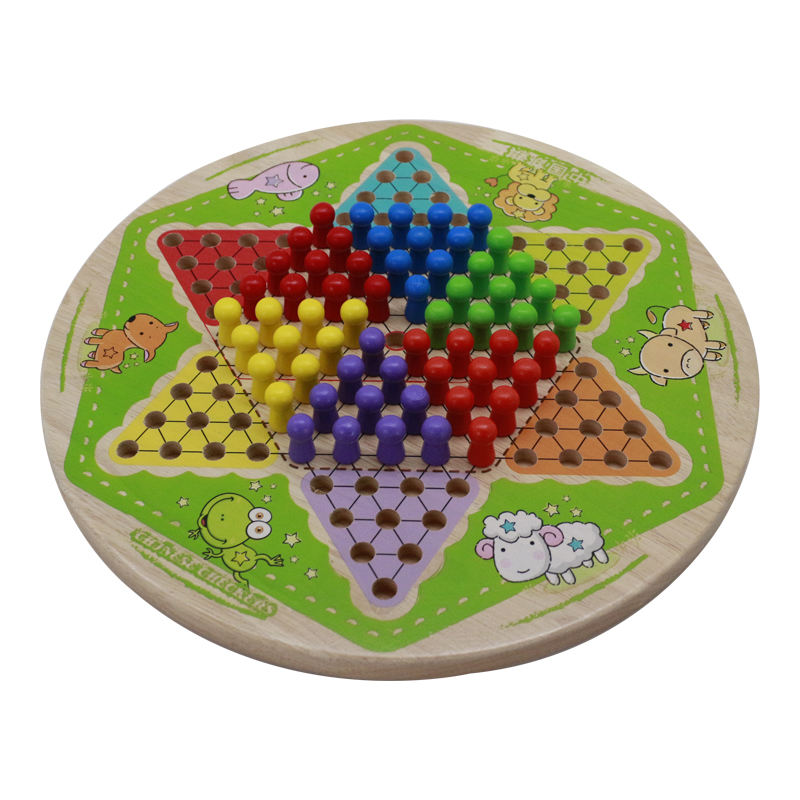 wooden checkers set